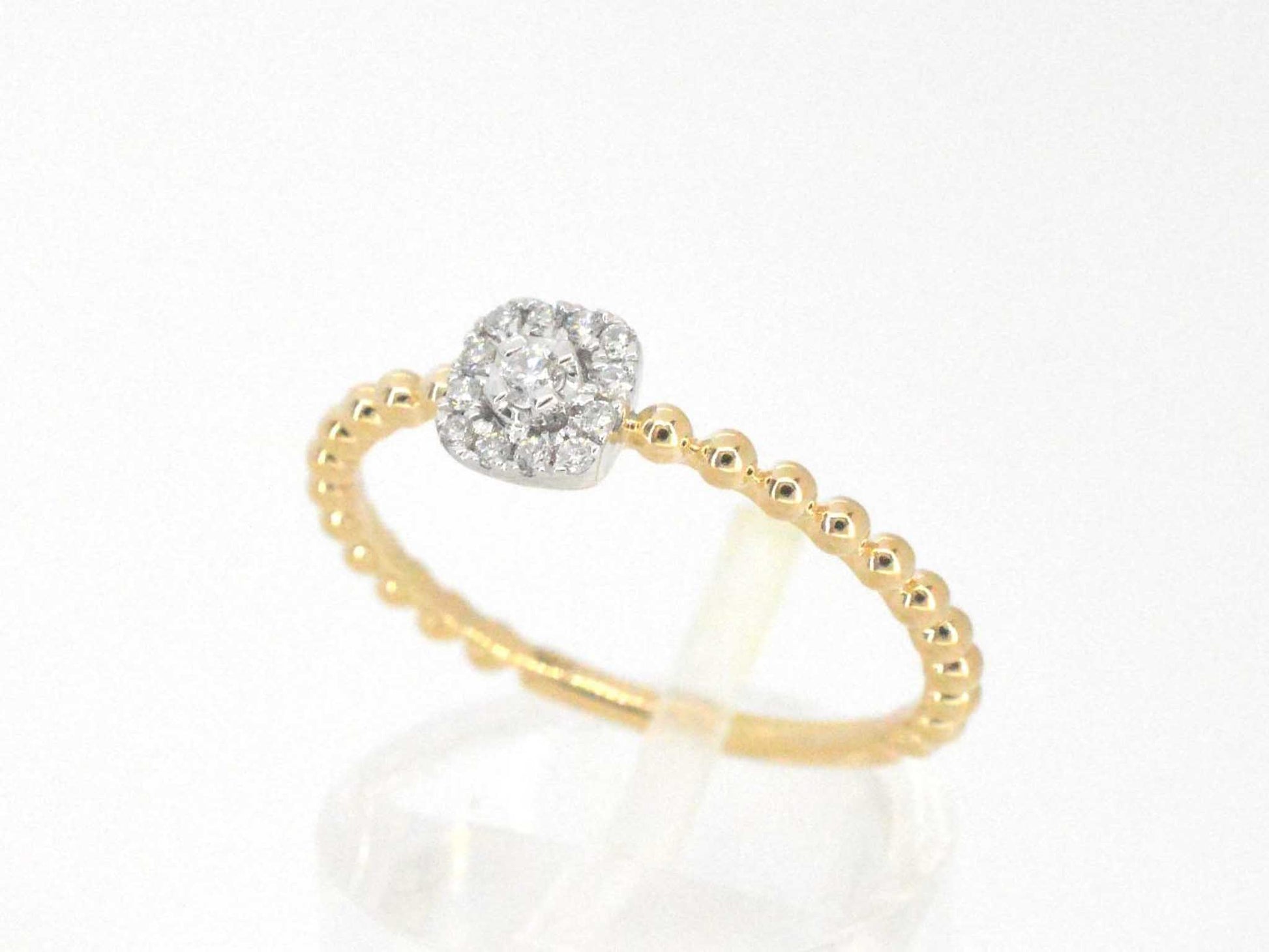 Gouden ring met natuurlijke geslepen briljant diamanten 2745-1