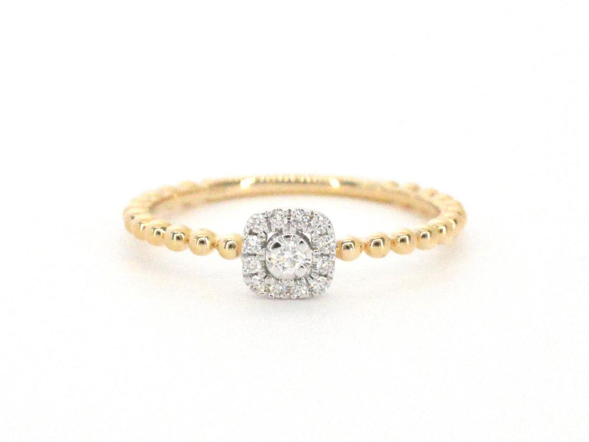 Gouden ring met natuurlijke geslepen briljant diamanten 2745-4