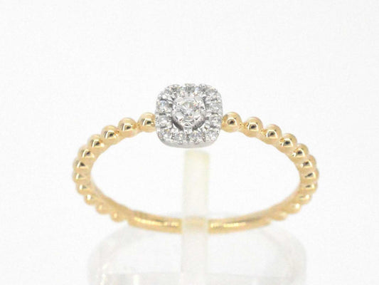 Gouden ring met natuurlijke geslepen briljant diamanten 2745-7