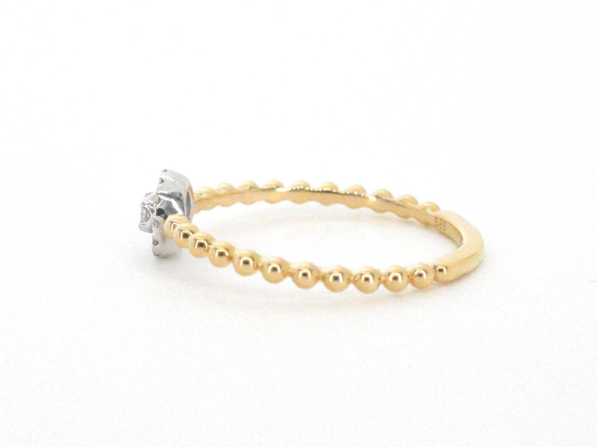 Gouden ring met natuurlijke geslepen briljant diamanten 2746-2