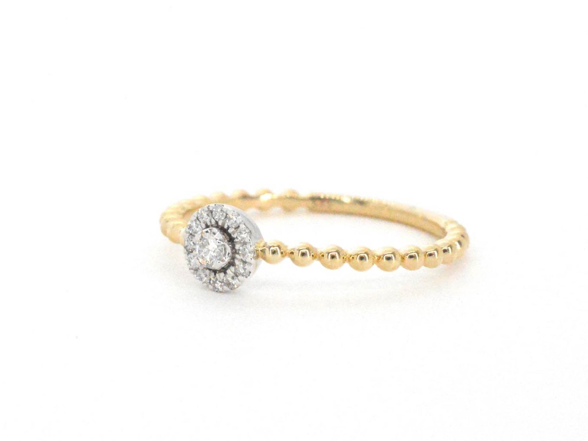 Gouden ring met natuurlijke geslepen briljant diamanten 2746-3