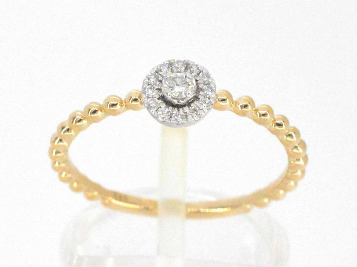 Gouden ring met natuurlijke geslepen briljant diamanten 2746-7