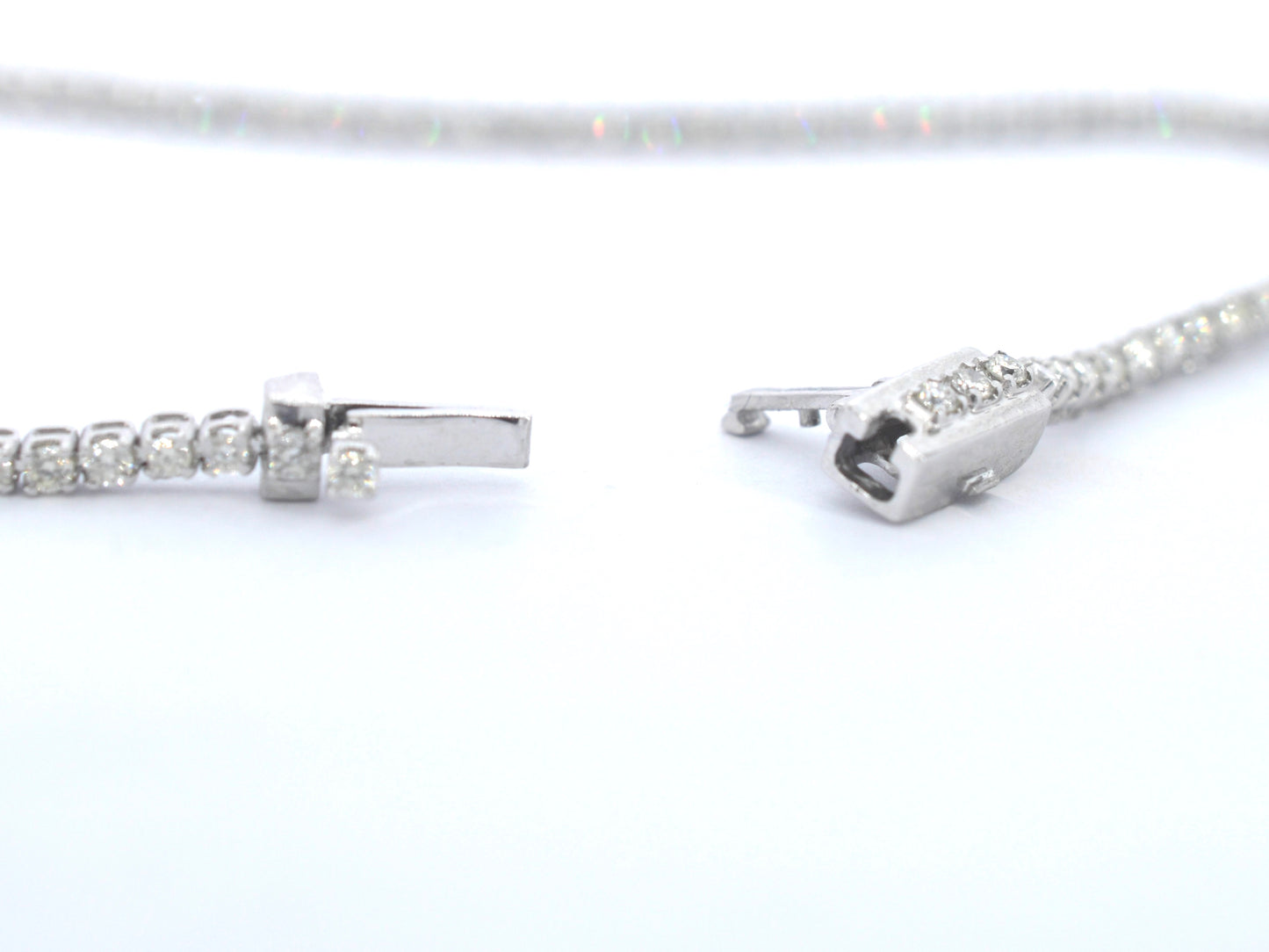 Witgouden tennisarmband met diamanten 1.00 carat
