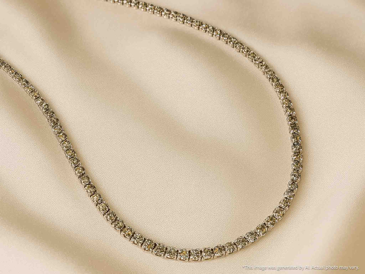 Witgouden collier met briljant geslepen diamanten 30.00 carat