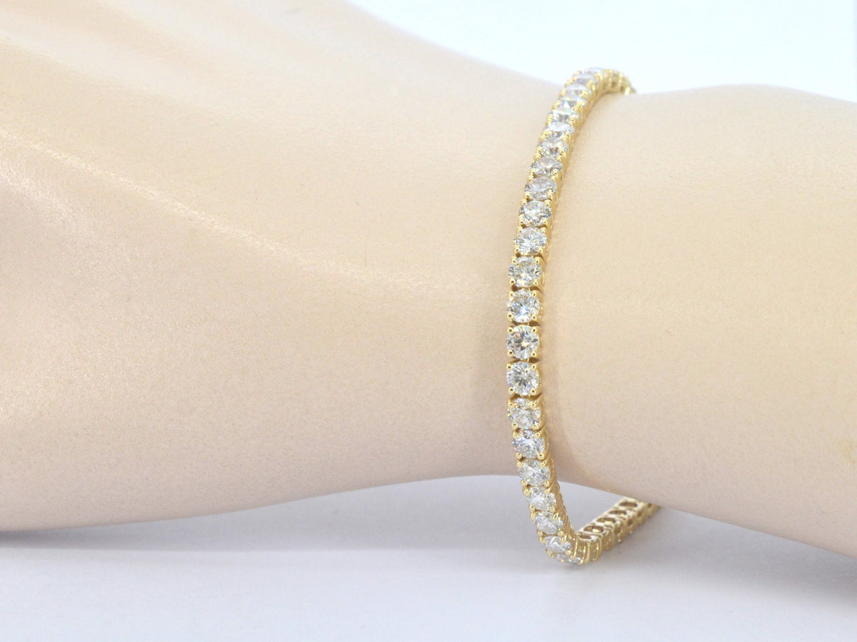 Gouden tennisarmband met natuurlijke diamanten