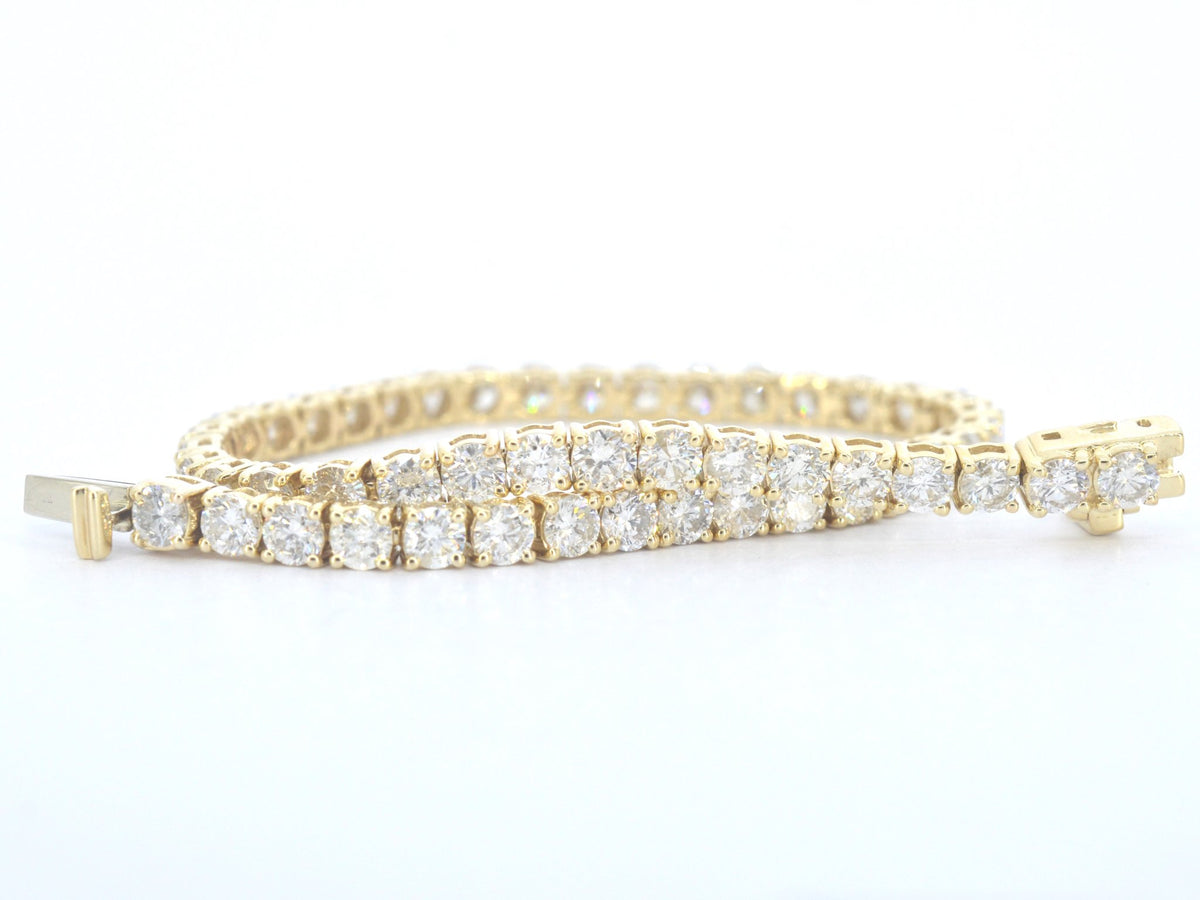 Gouden tennisarmband met natuurlijke diamanten