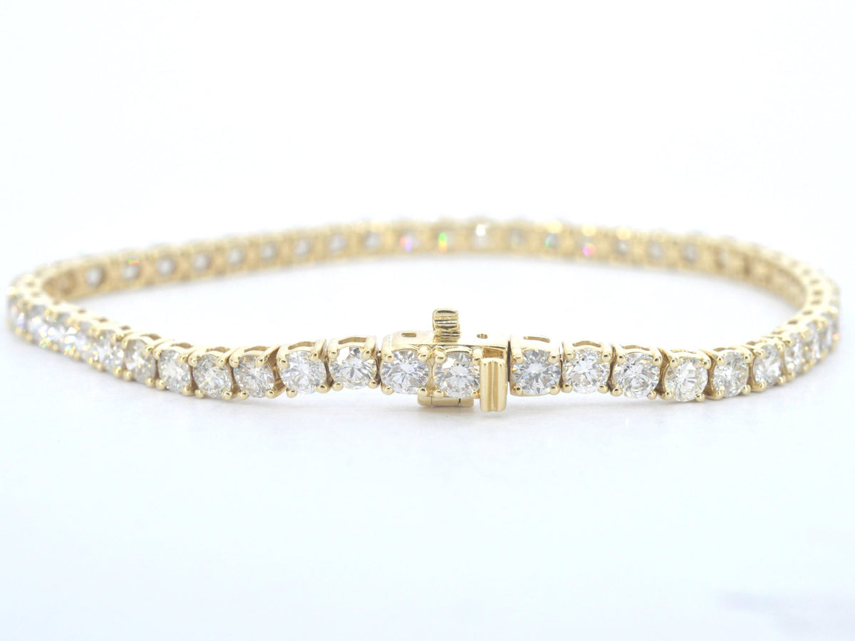 Gouden tennisarmband met natuurlijke diamanten