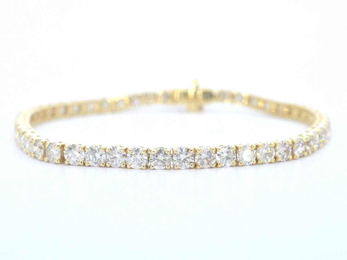 Gouden tennisarmband met natuurlijke diamanten