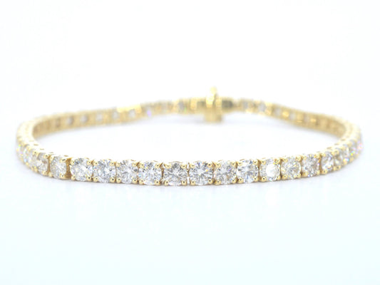 Gouden tennisarmband met natuurlijke diamanten