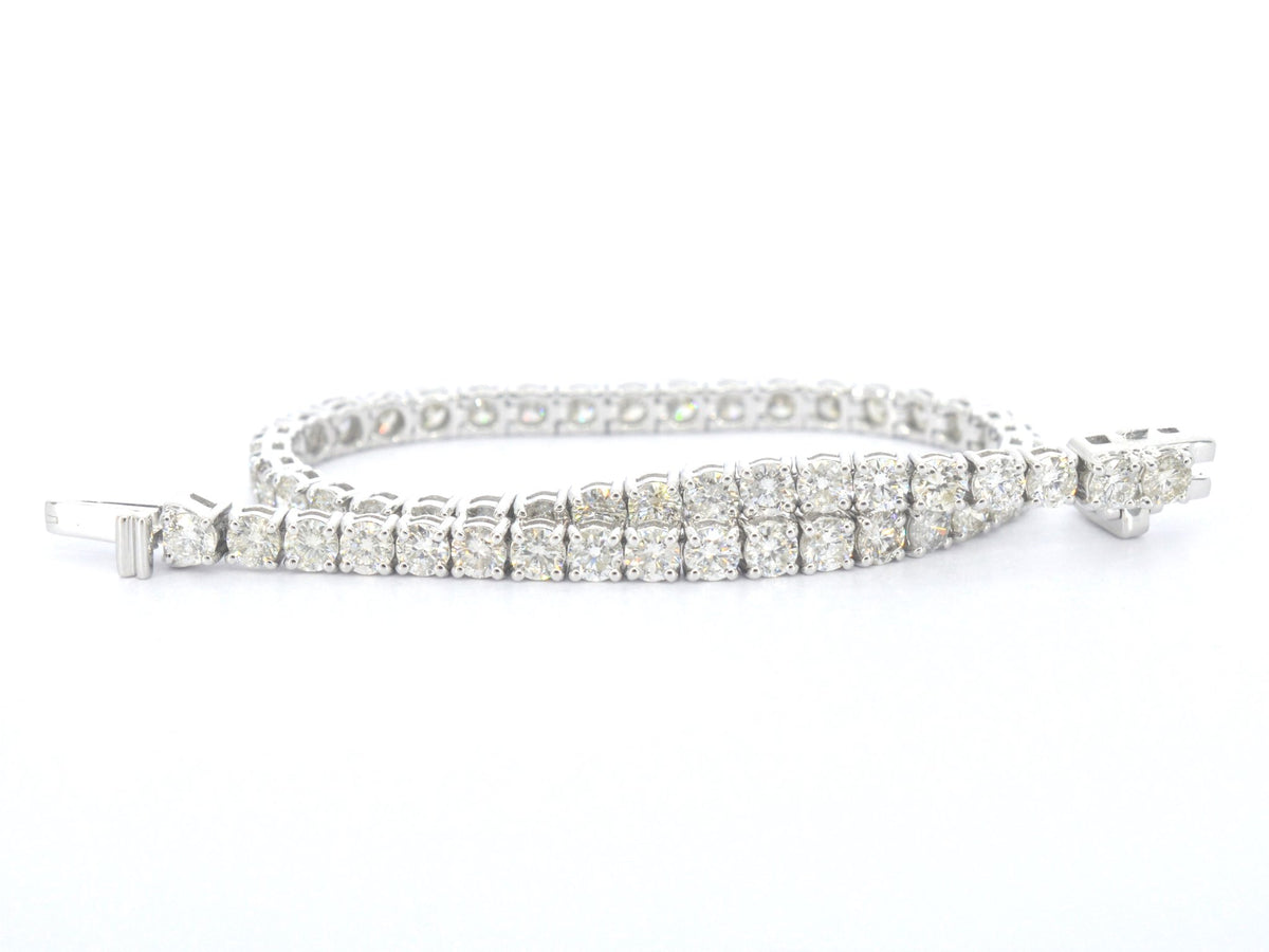 Witgouden tennisarmband met natuurlijke diamanten