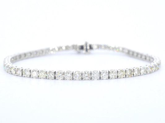 Witgouden tennisarmband met natuurlijke diamanten