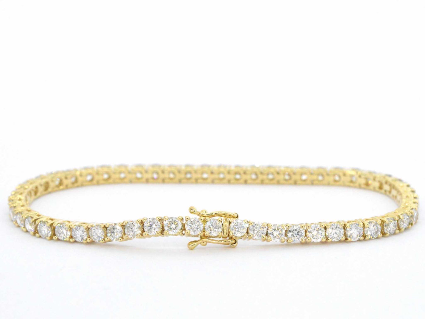 Gouden tennis armband met 6.50 carat diamanten