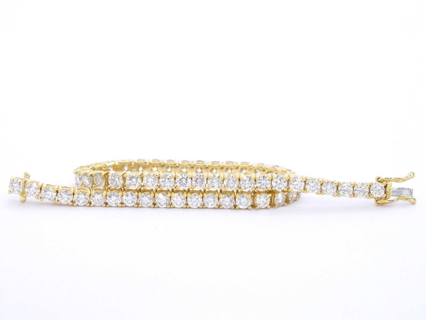 Gouden tennis armband met 6.50 carat diamanten