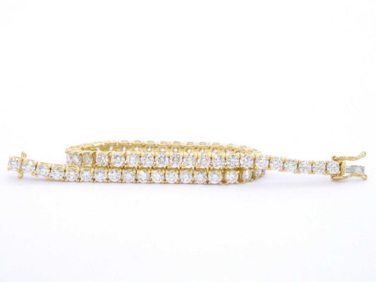 Gouden tennis armband met 6.50 carat diamanten