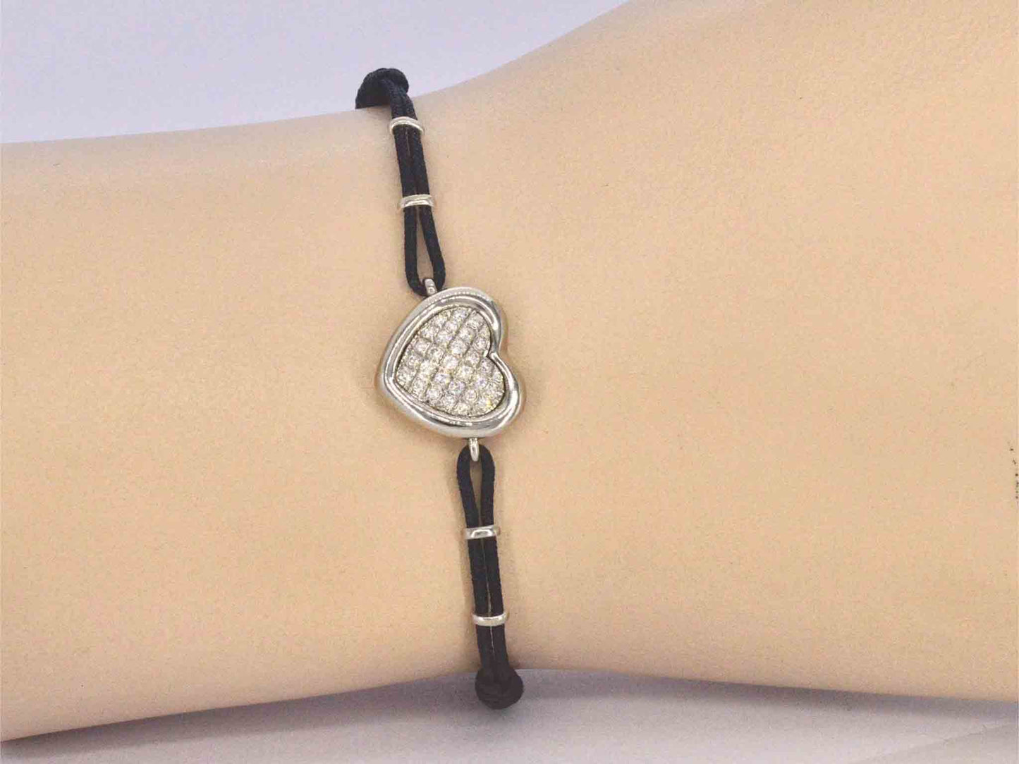 Gouden hart armband met diamanten