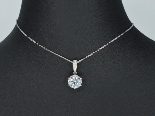 Witgouden solitair hanger met een diamant van 1.50 carat, Excl. ketting