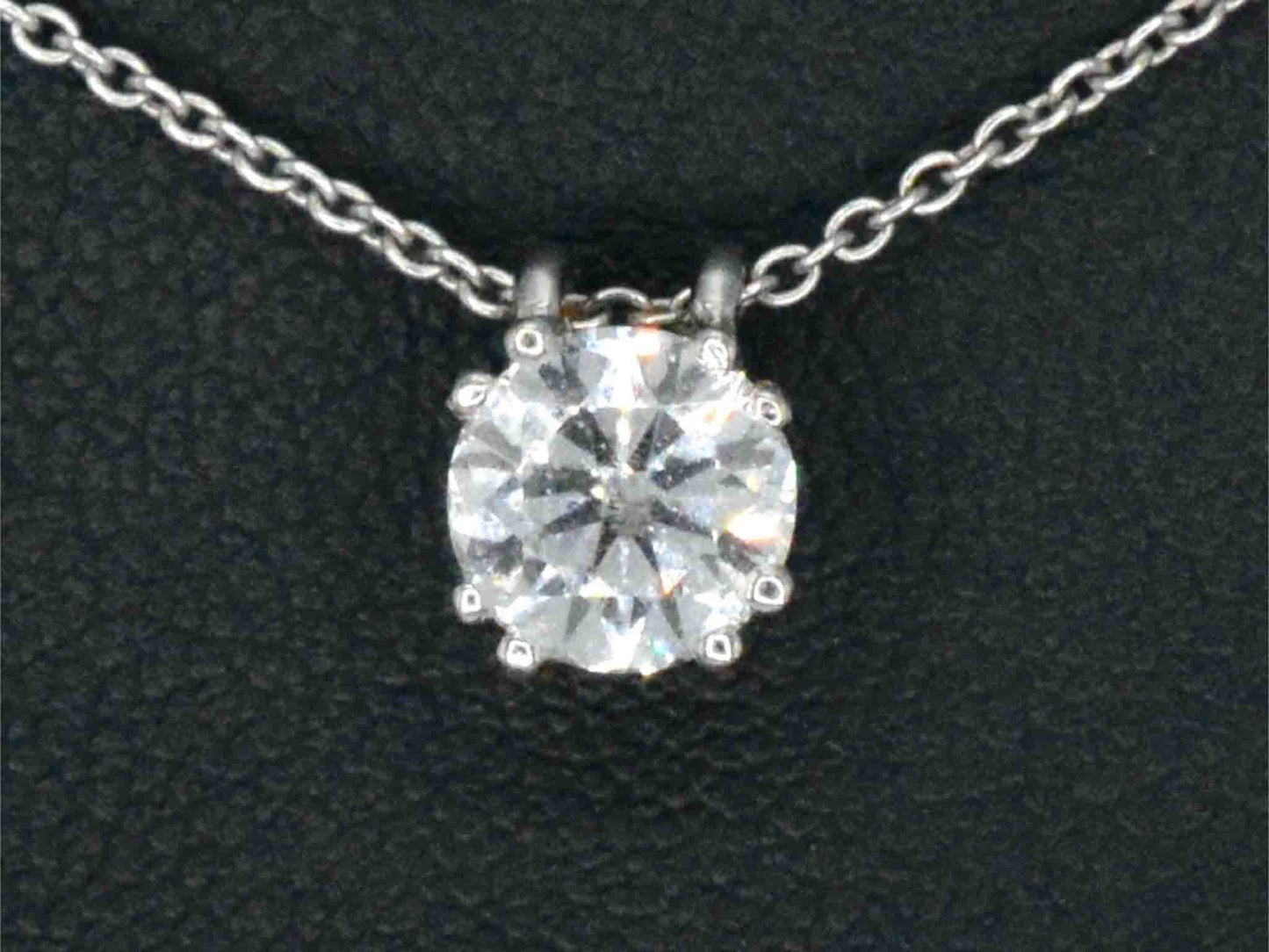 Witgouden solitair hanger met een echt Gassan 121 geslepen natuurlijke diamant 4033-6