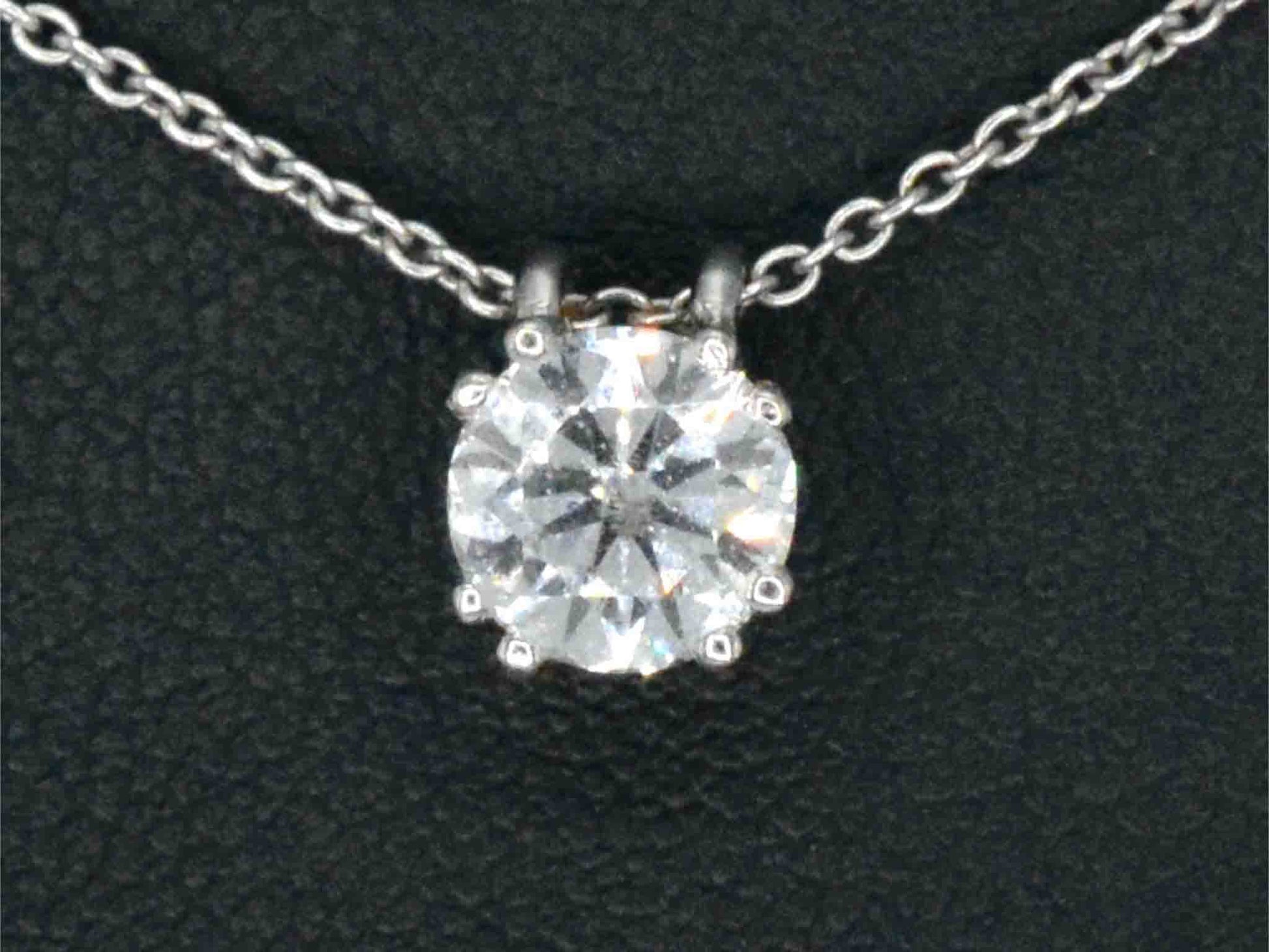 Witgouden solitair hanger met een echt Gassan 121 geslepen natuurlijke diamant 4033-6