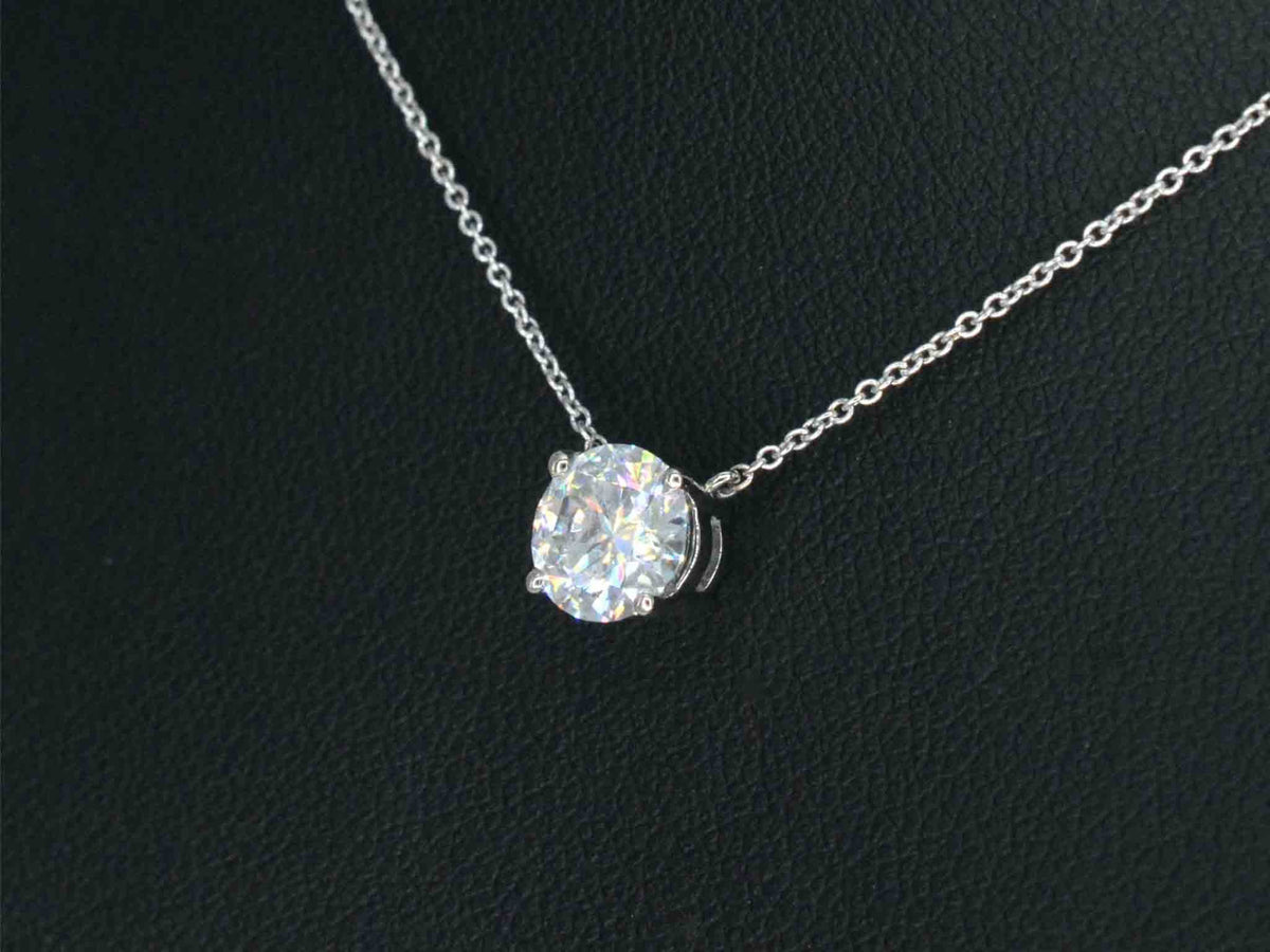 Witgouden halsketting met een diamant van 0.50 carat