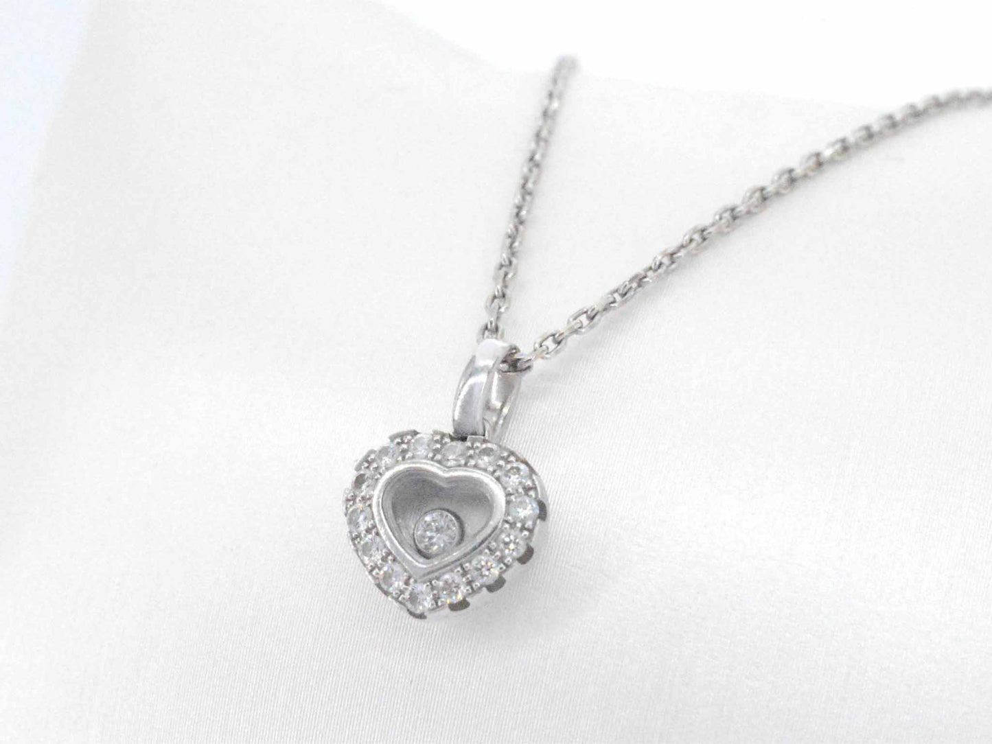 Chopard - Chopard Happy Diamonds Icons Heart collier met hanger witgoud met diamant