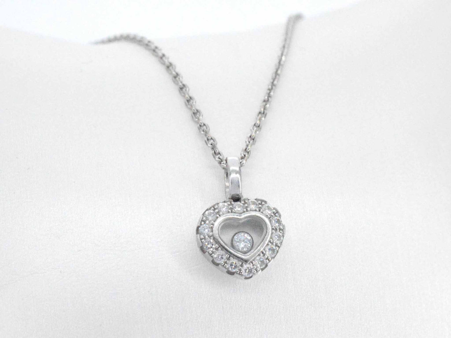 Chopard - Chopard Happy Diamonds Icons Heart collier met hanger witgoud met diamant