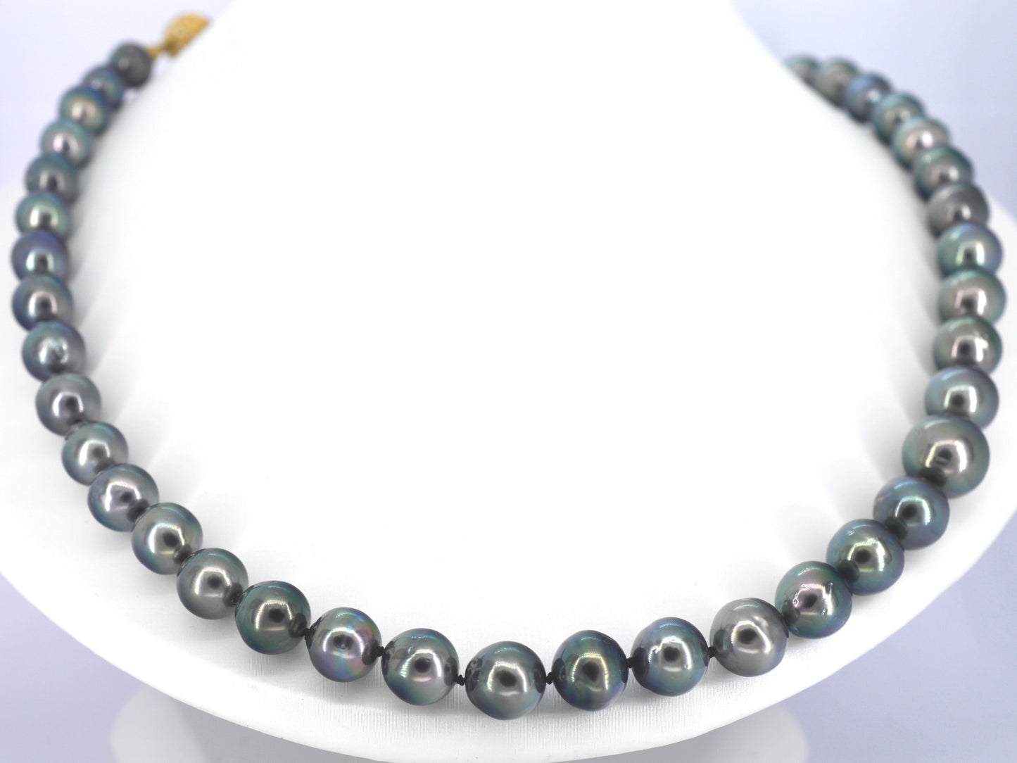 Schoeffel - Tahiti parel ketting met gouden diamanten sluiting