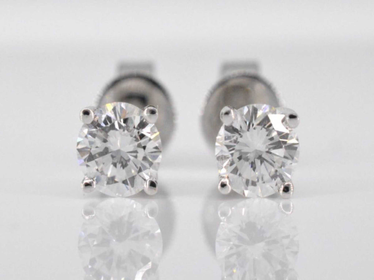 Witgouden diamanten oorbellen van 1.00 carat