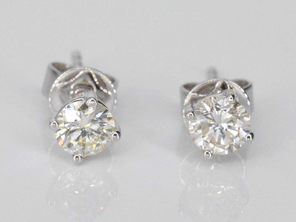 Witgouden diamanten oorbellen van 1.00 carat