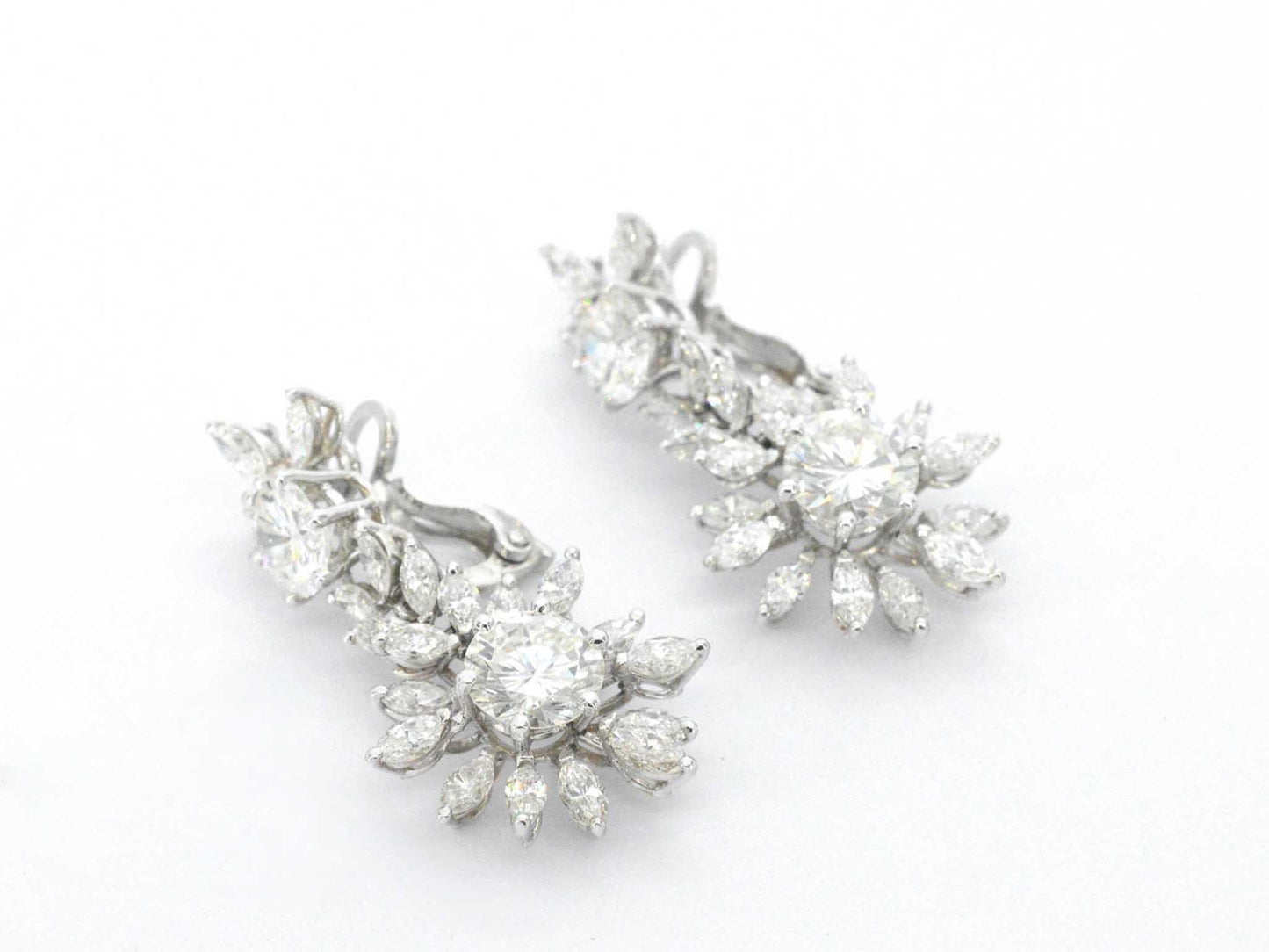 Exclusieve oorbellen met natuurlijke diamanten van wel 9.60 carat totaal