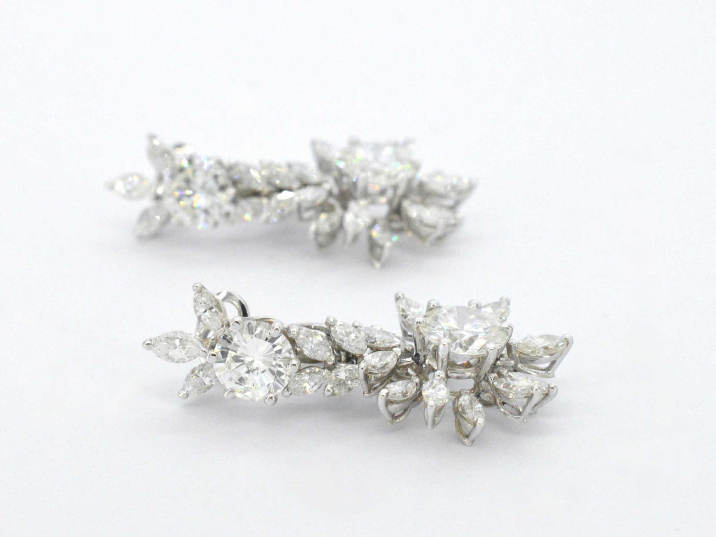 Exclusieve oorbellen met natuurlijke diamanten van wel 9.60 carat totaal