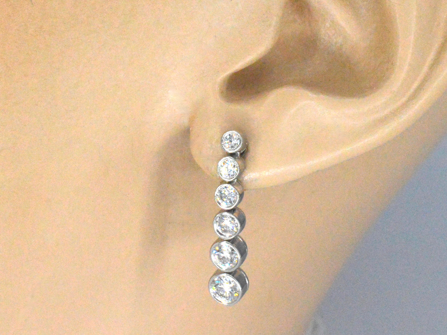 Tiffany & Co - Platina Jazz Tiffany & Co druppel oorbellen