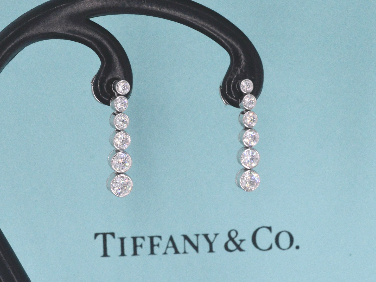 Tiffany & Co - Platina Jazz Tiffany & Co druppel oorbellen