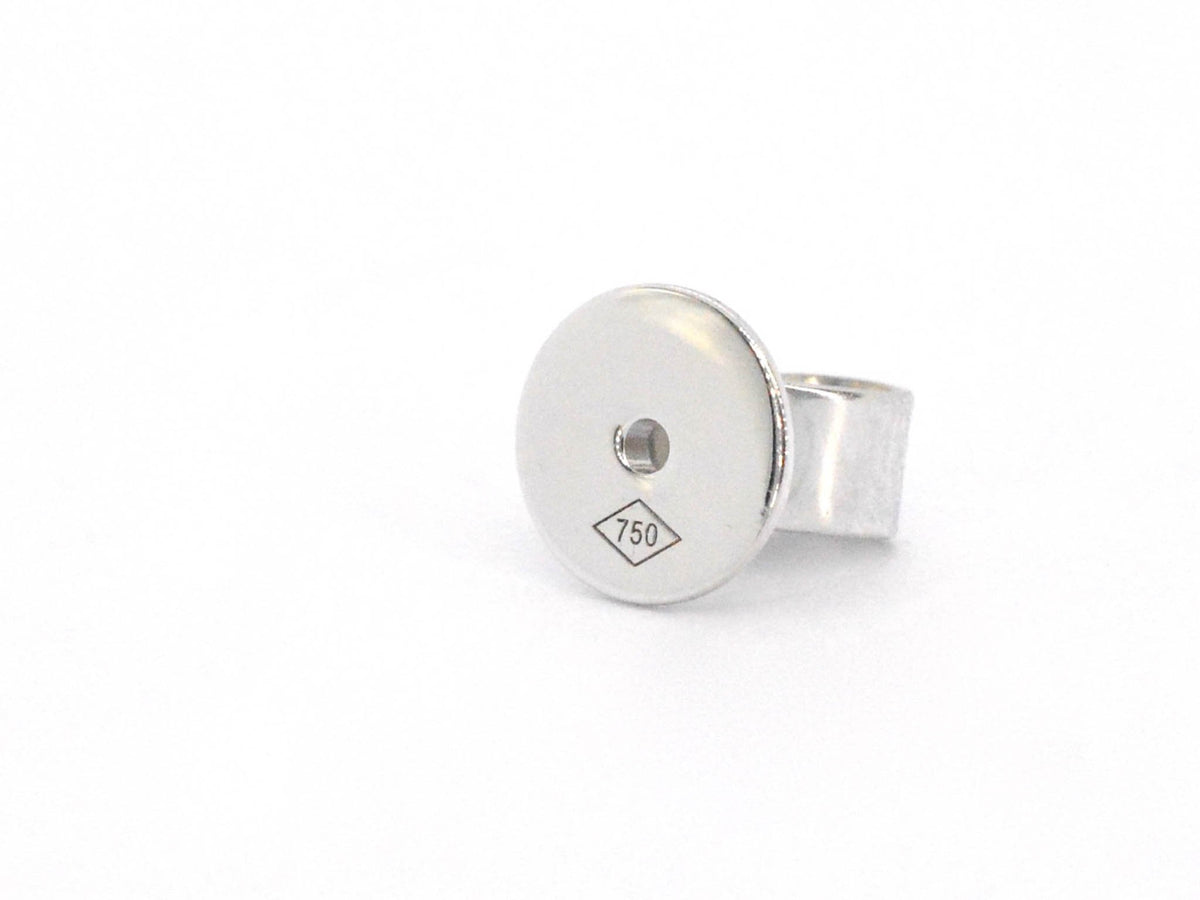 Witgouden solitair oorbellen met champagne diamant 3.00 carat