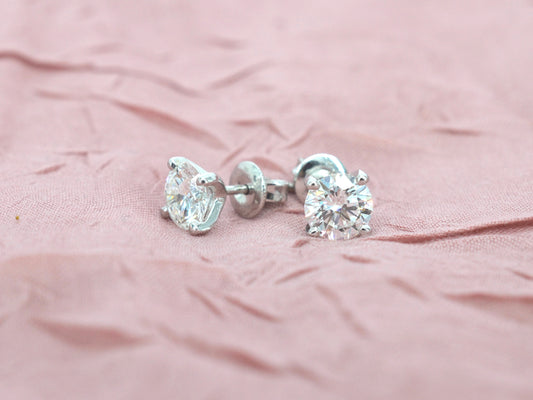 Solitaire oorbellen met natuurlijke diamanten 2.33 carat