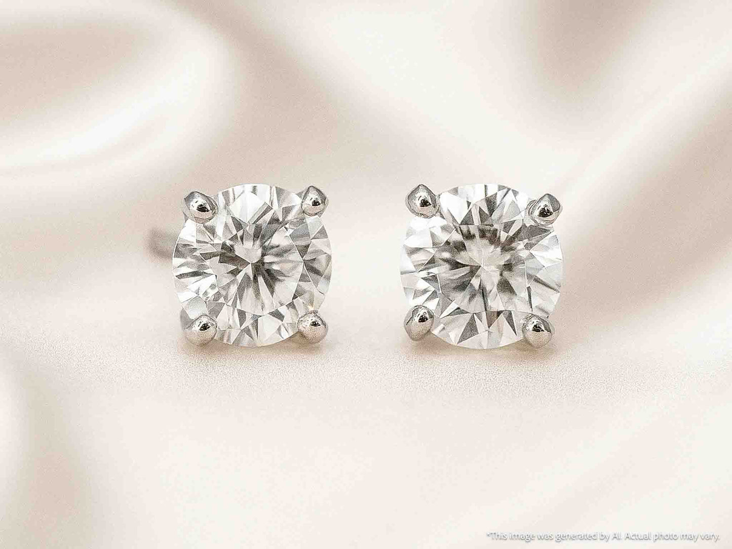 Solitaire oorbellen met natuurlijke diamanten 2.33 carat