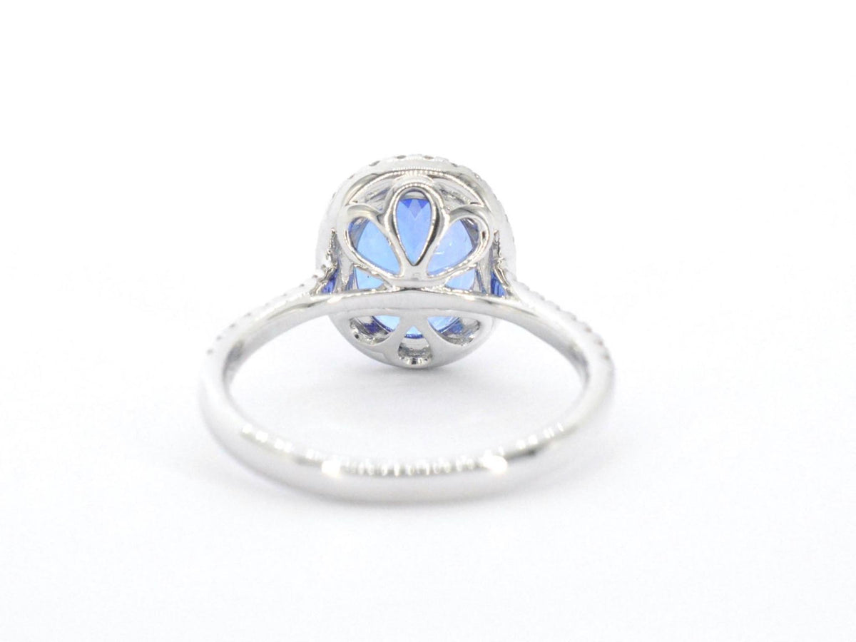 Gouden ring met diamant en tanzaniet