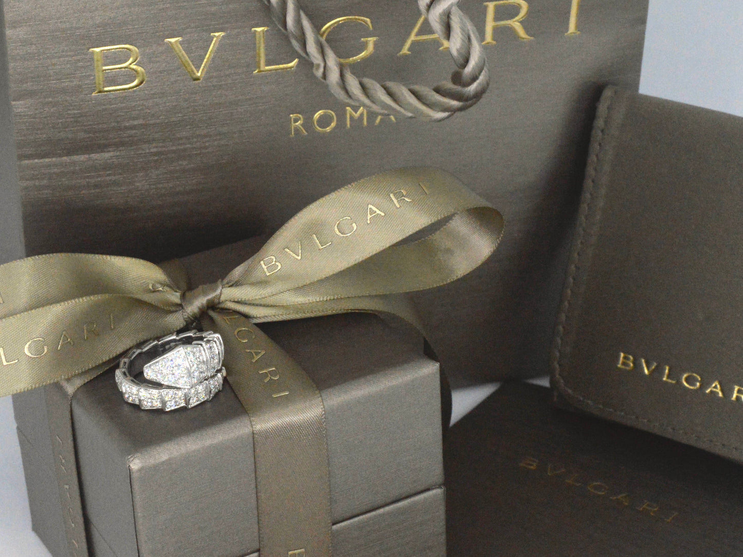 BVLGARI - Serpenti viper ring pave met diamanten