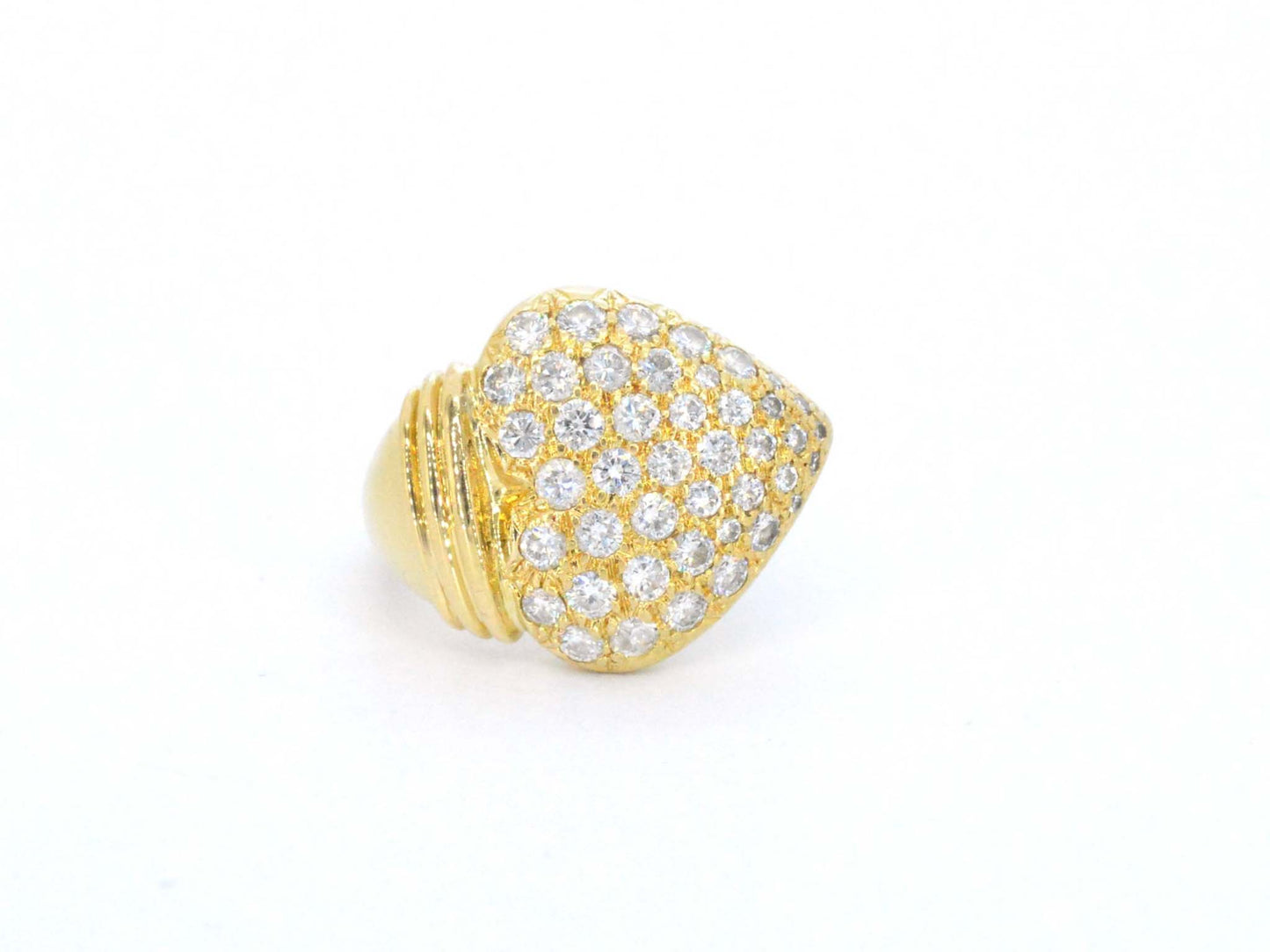 Gouden hart ring met diamant