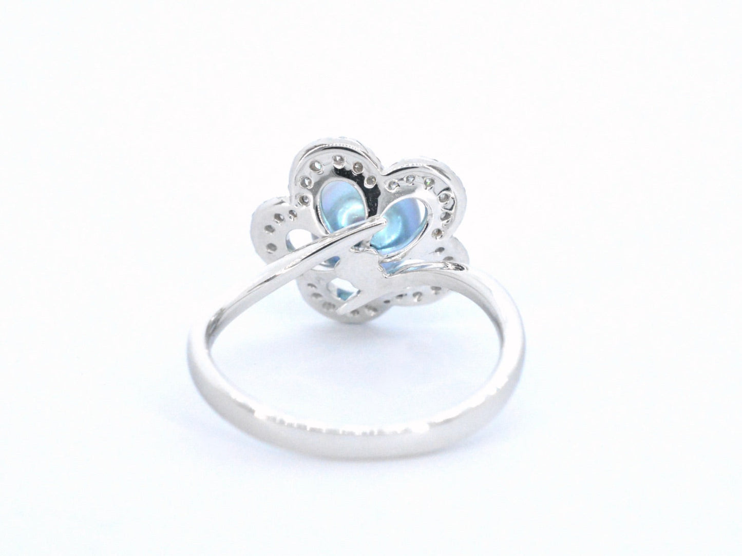 Gouden ring met diamant en parel 7191-5