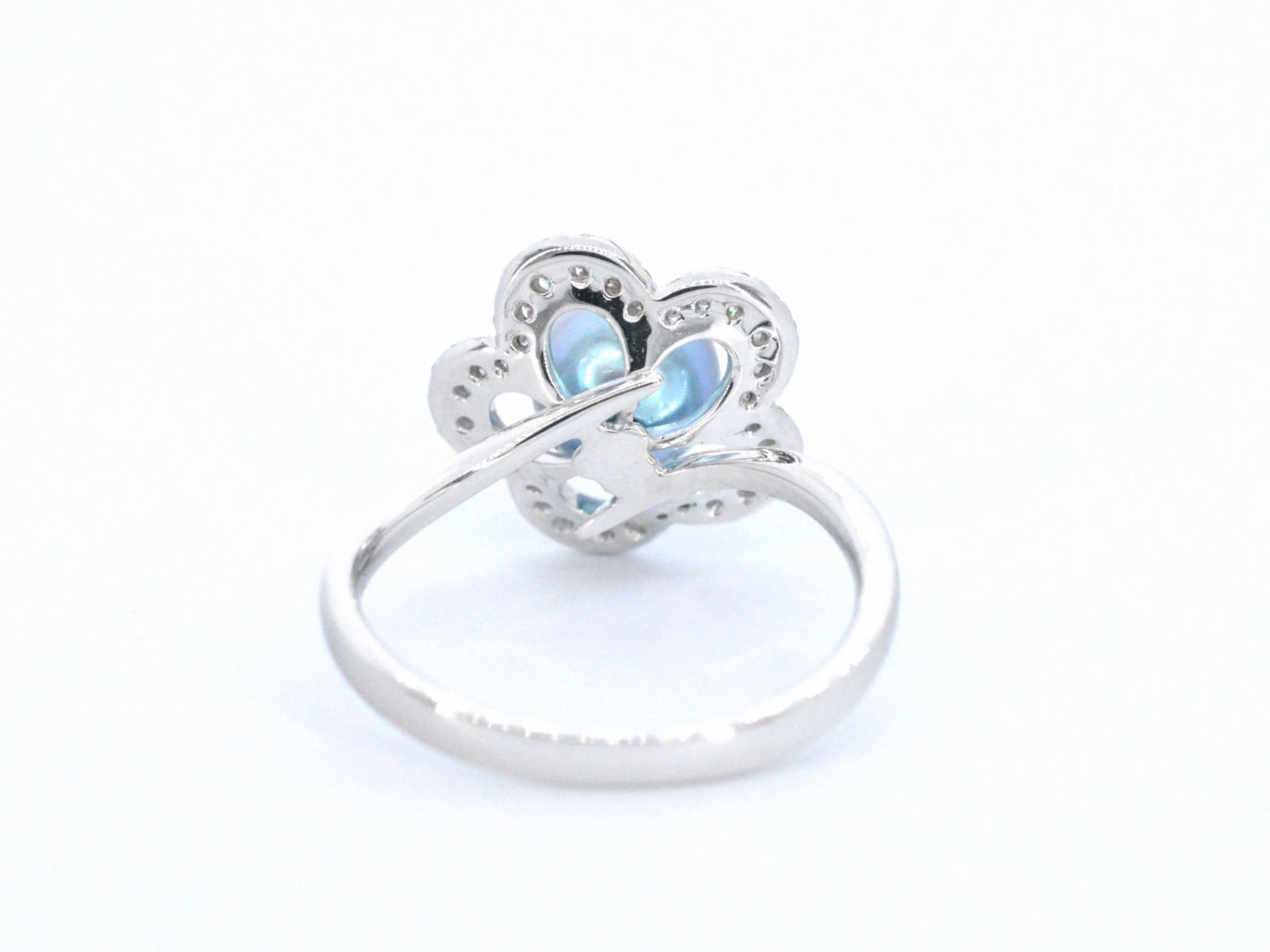 Gouden ring met diamant en parel 7191-5