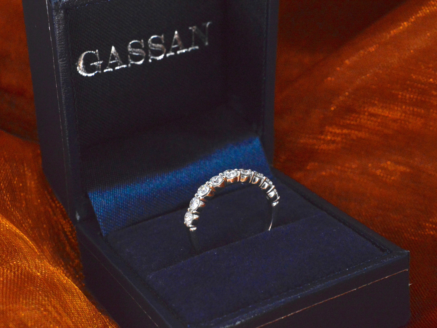 Gassan - Witgouden alliance ring met 0.75 carat briljant geslepen diamanten
