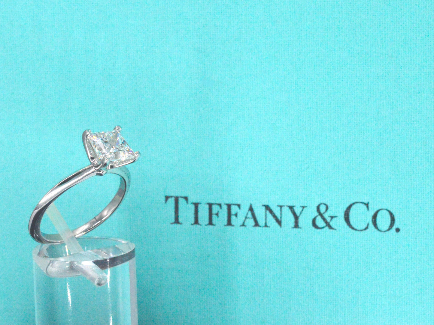 Tiffany & Co - Klassieke Tiffany & Co Prinses geslepen diamant in platinum ring