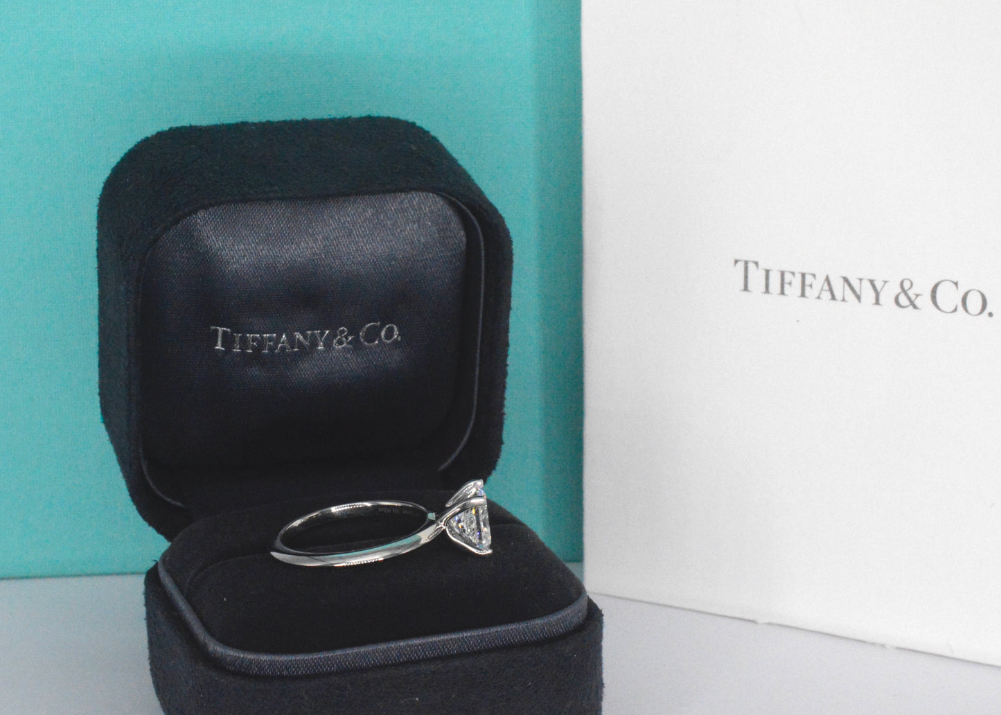 Tiffany & Co - Klassieke Tiffany & Co Prinses geslepen diamant in platinum ring