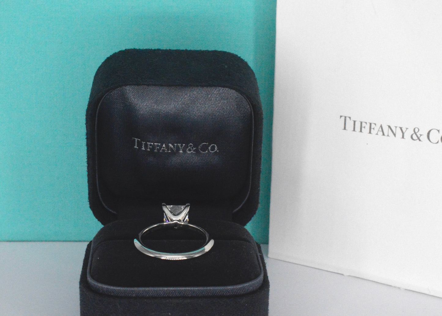 Tiffany & Co - Klassieke Tiffany & Co Prinses geslepen diamant in platinum ring