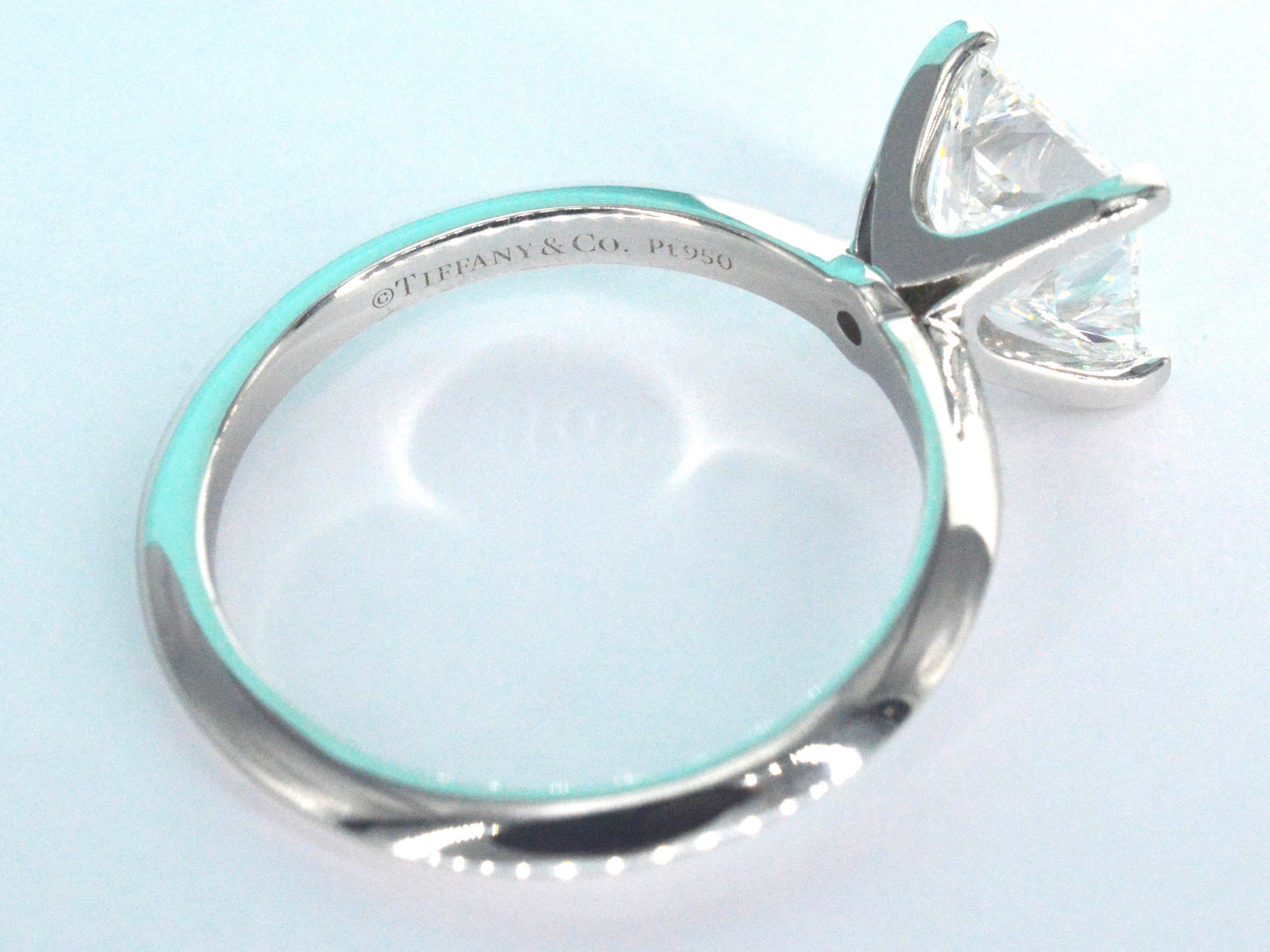 Tiffany & Co - Klassieke Tiffany & Co Prinses geslepen diamant in platinum ring