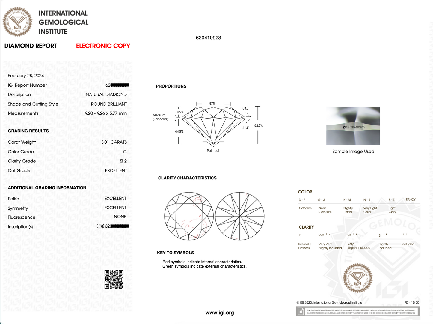 Witgouden ring met een diamant van 3.00 carat met certificaat